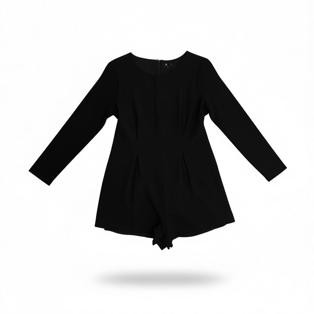 Lucca Women's Black Romper Long Sleeves Size Medium